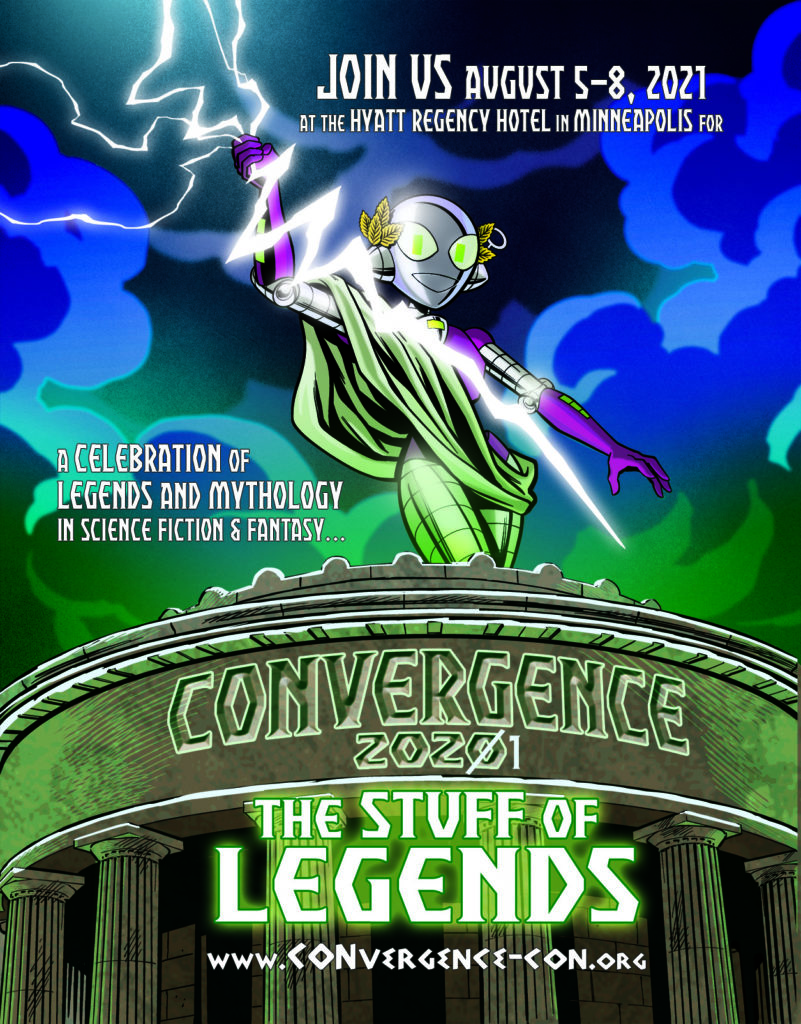 CONvergence: The Stuff of Legends promotional art featuring Connie dressed as Zeusues